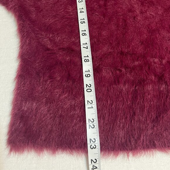Anthropologie Fuzzy Maroon Pullover Sweater Sz M Nylon Blend Long Sleeve Cozy - Picture 11 of 11